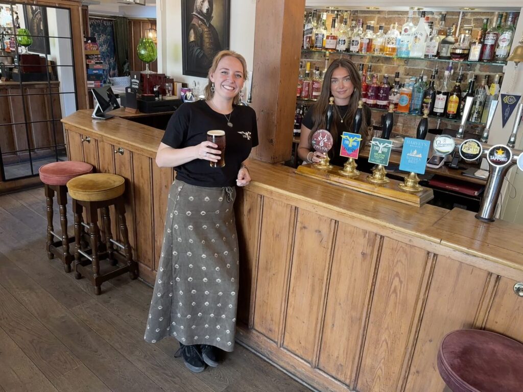Staff at The Bear in Horsham, taking part in the Tap & Vine Takeover