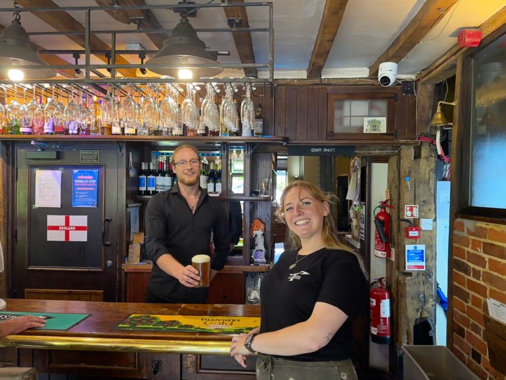 Staff at The Green Dragon in Horsham, taking part in the Tap & Vine Takeover
