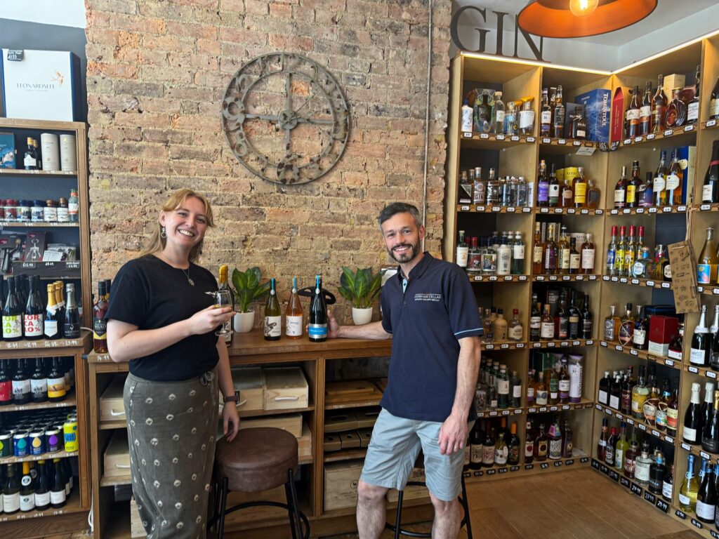 Staff at The Horsham Cellar in Horsham, taking part in the Tap & Vine Takeover