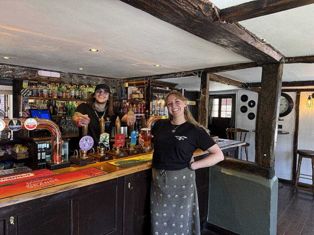 Staff at King's Arms in Horsham, taking part in the Tap & Vine Takeover