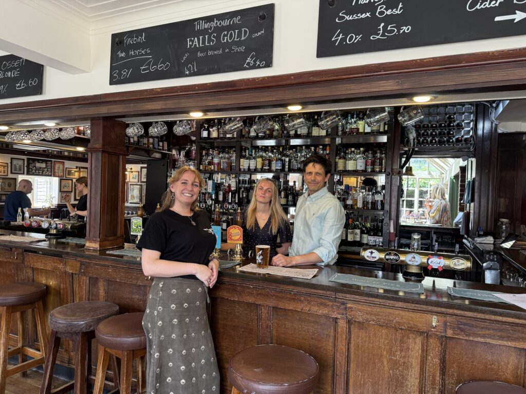Staff at The Black Jug in Horsham, taking part in the Tap & Vine Takeover